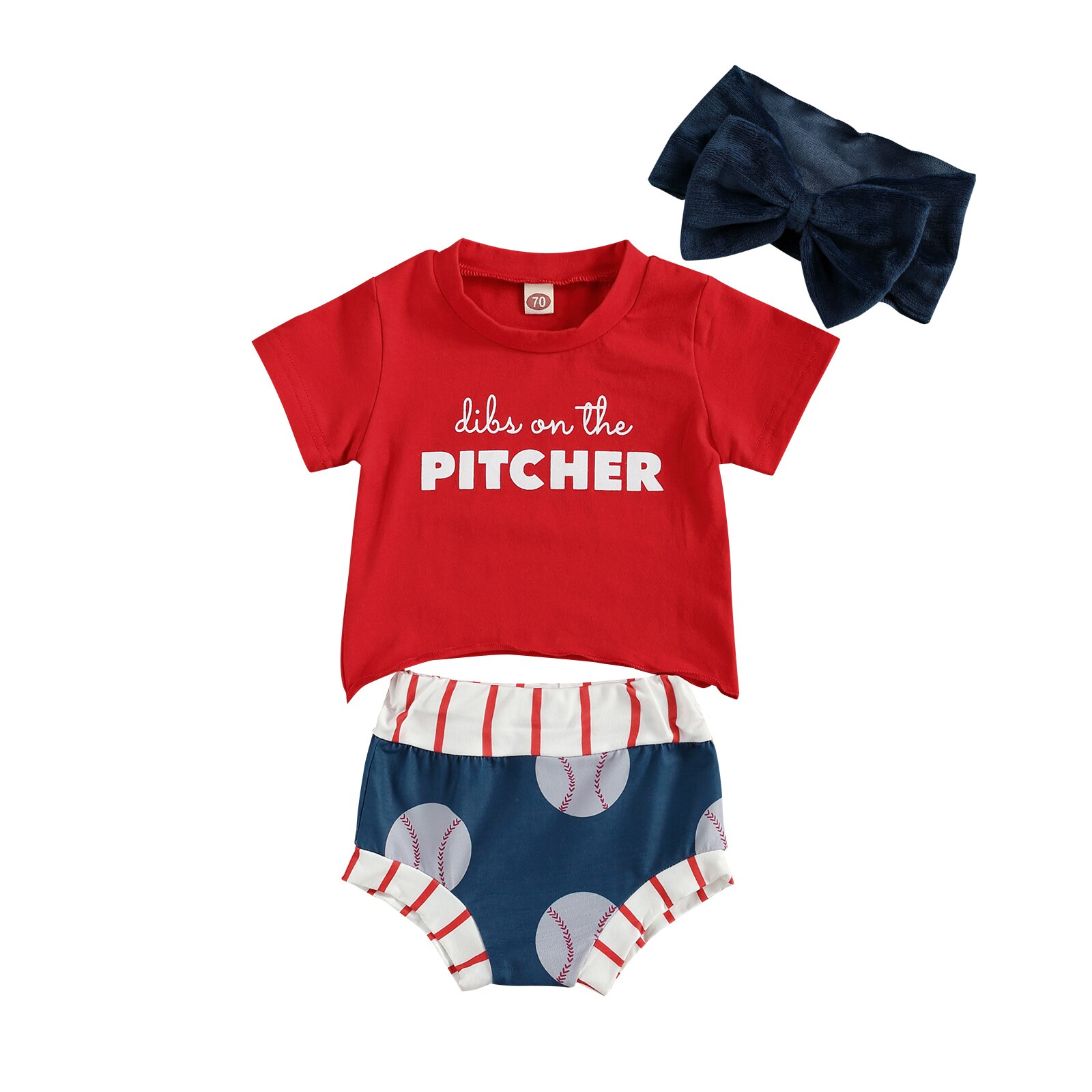 Ensemble de vêtements pour bébés filles et garçons, 3 pièces, pour la saint-valentin, motif en T à manches courtes/Short en peau de serpent: D / 6M
