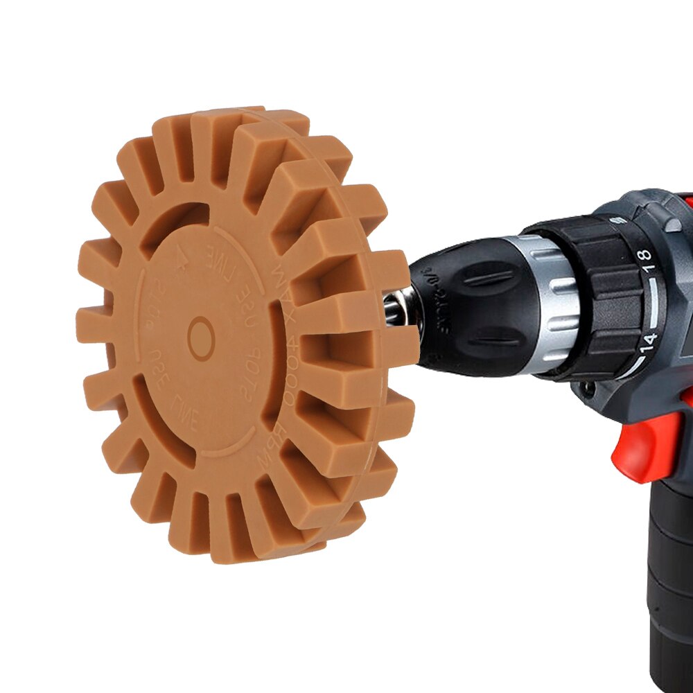 Polerhjul dekalborttagare 1/4 " skaft gummi radergummi whee för bil lim klistermärken och dekaler auto reparation lackverktyg
