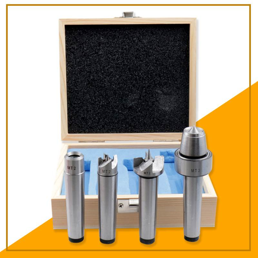 4Pcs MT1/MT2 Hout Draaibank Draaien Tool Spur Live Center Set Taper Tool Voor Hout Metaalbewerking Vervelen Losse Kop draaibank Freesmachine