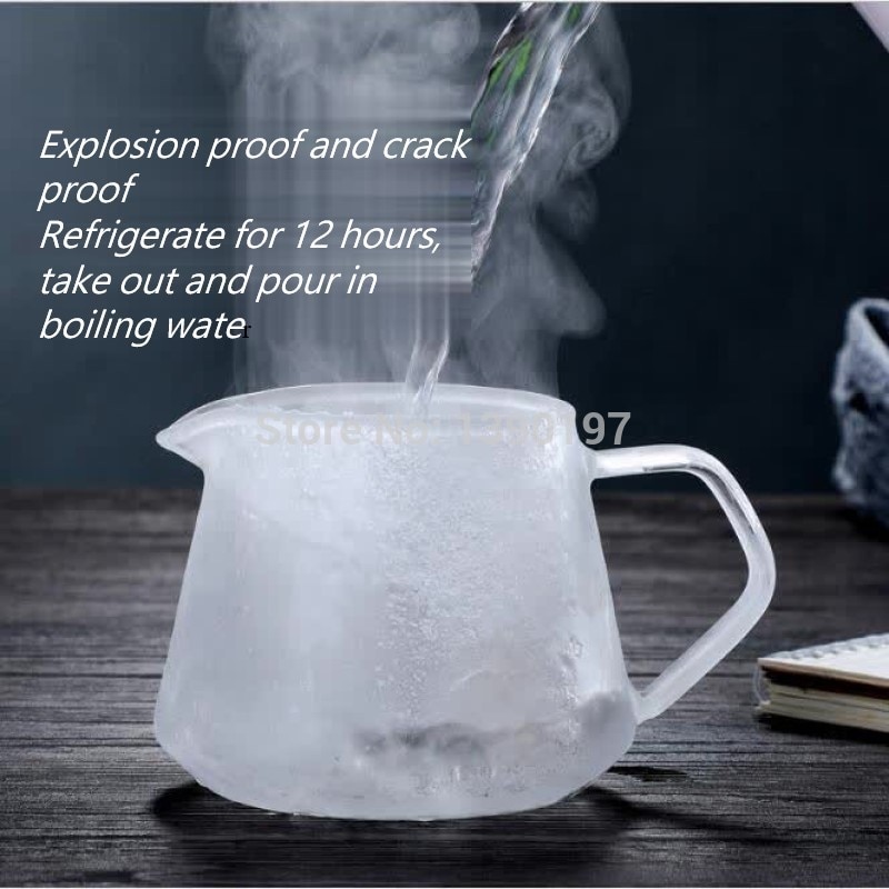 Glass coffee sharing pot hand made coffee pot