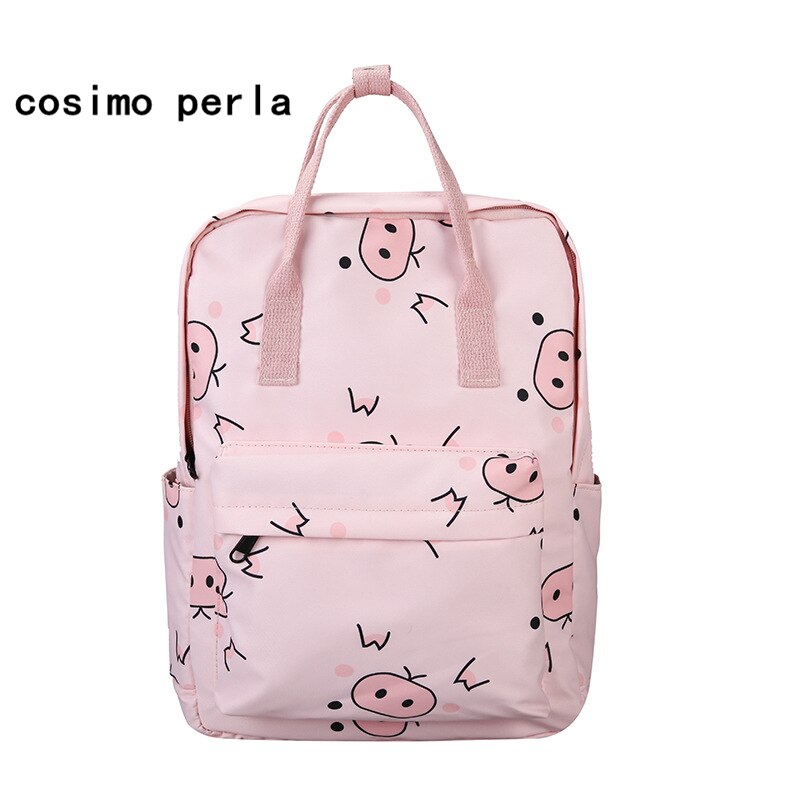 Coréen avocat vert Nylon sac à dos mignon fruits impression fourre-tout sac à dos femmes grand sac à dos scolaire pour adolescente mochila mujer