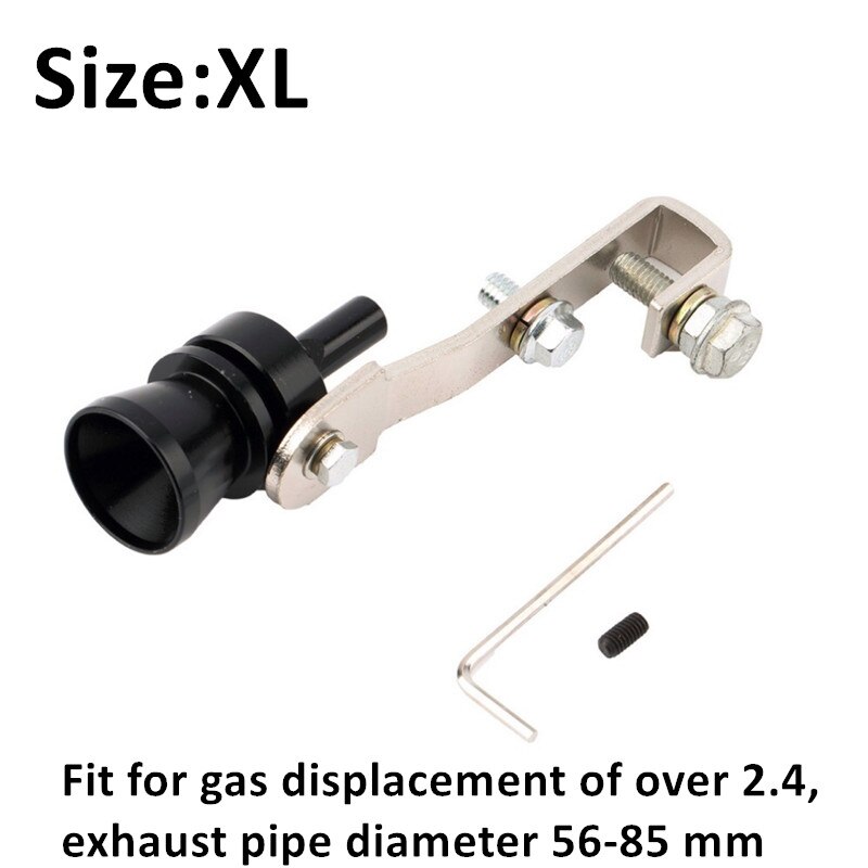 Turbo Sound Car Turbo Whistle Muffler Car Exhaust Sound Booster Turbo Simulator Auto Tuning Accessories Nozzles For Muffler: CA380-B-XL