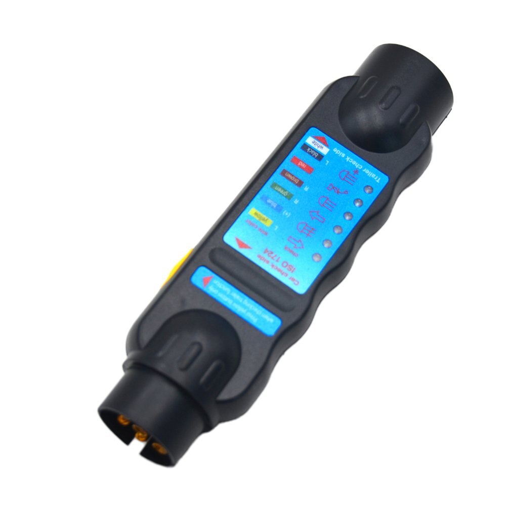12V Resistance Tester Without Recording Device 7-Pin Trailer Plug Socket Connector Tester Light Wiring Circuit