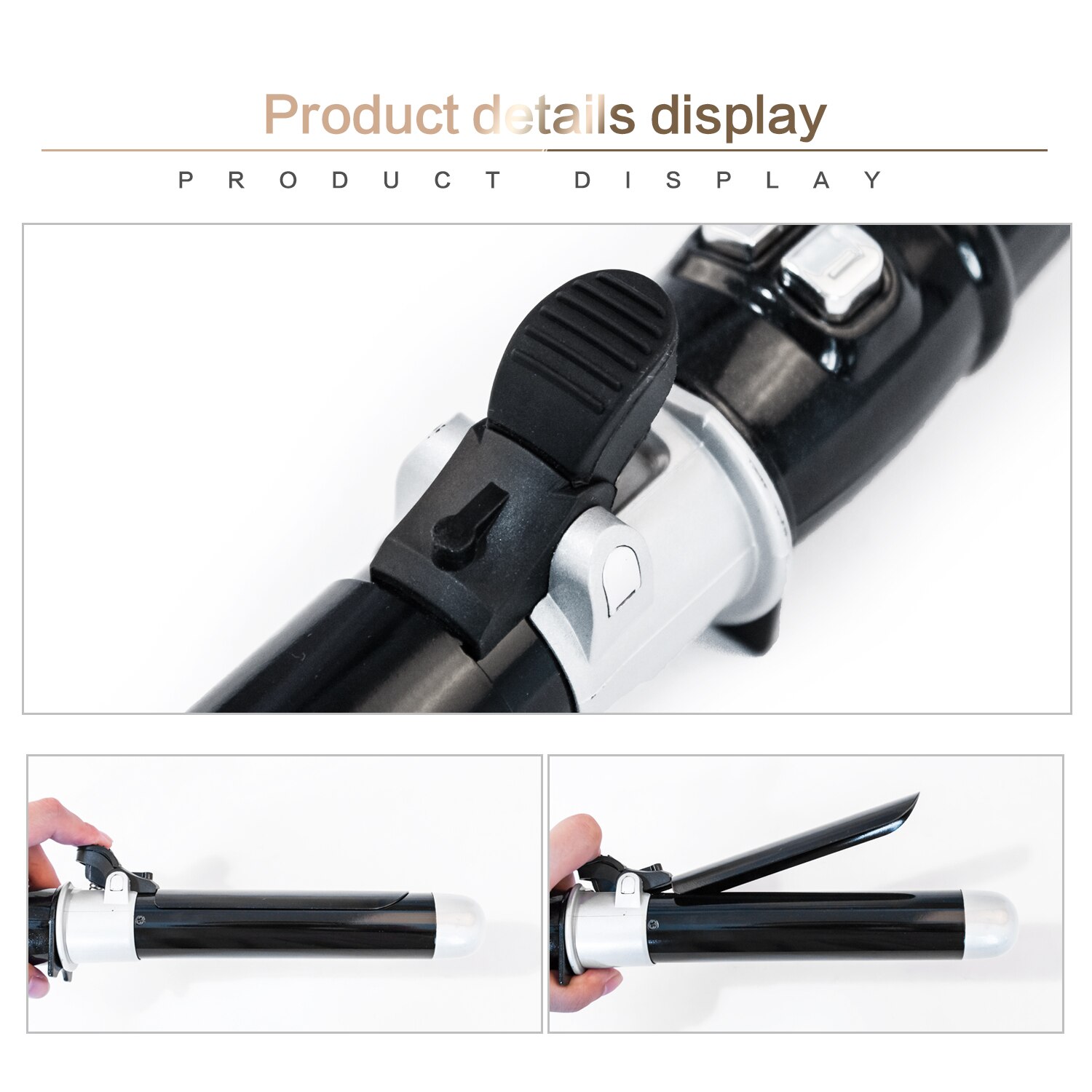 Plancha rizadora de pelo, máquina rizadora de pelo, utensilios de peluquería de cerámica varita mágica de rizado, rizador de pelo