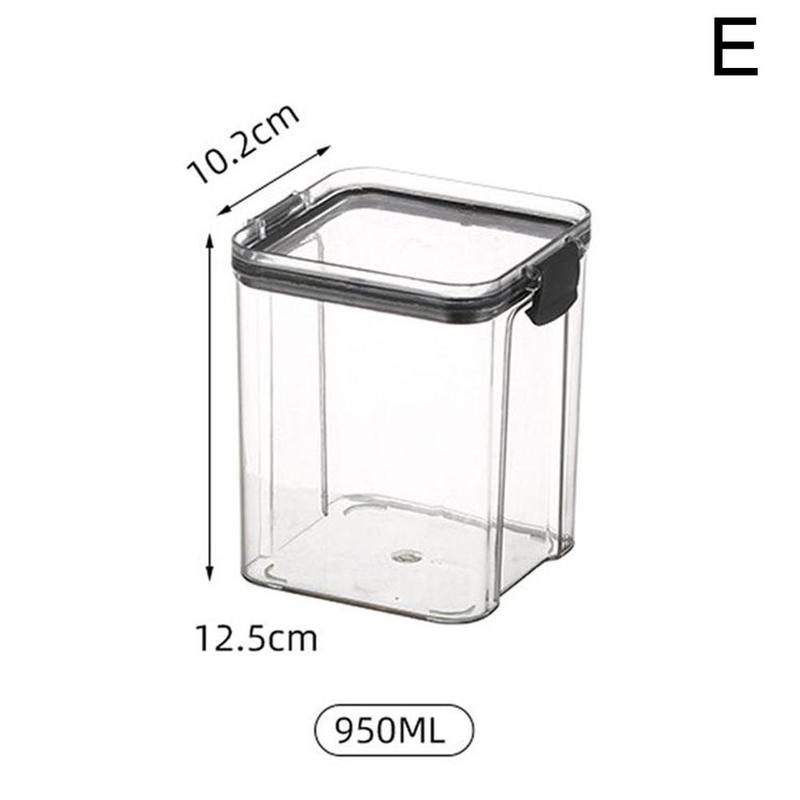 Grain Tank Transparent Plastic Household Kitchen Storage Fruit Storage Box Storage Dried Sealed Snack Kitchen Jar Jar Grain D5U2: E