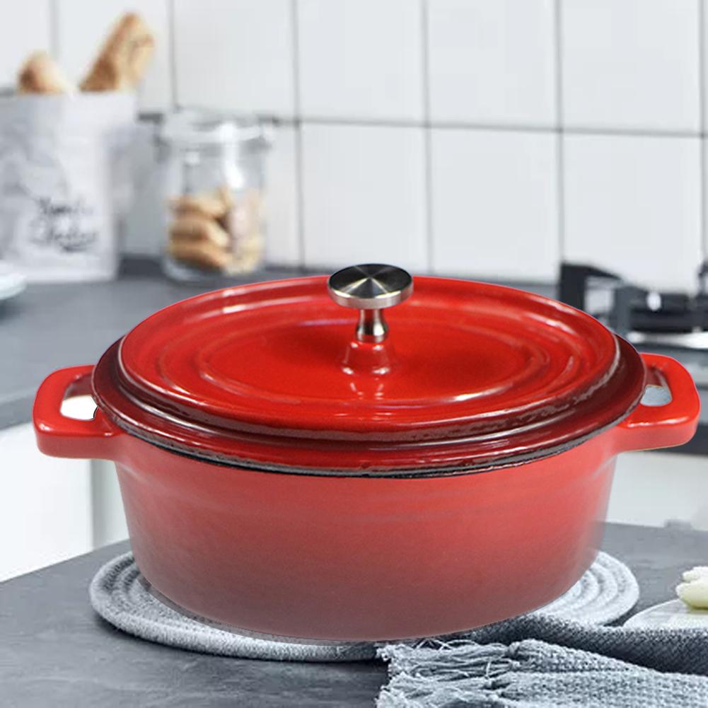 Nederlandske ovner emaljert støpejern dekket gryte oval mini gryte panela kokekanne kokekar ollas de cocina