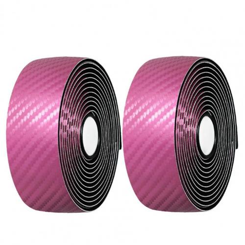 2Pcs Antislip Kunstleer Elastische Eva Fietsstuur Bandjes Rijden Levert Fietsstuur Bandjes: Roze