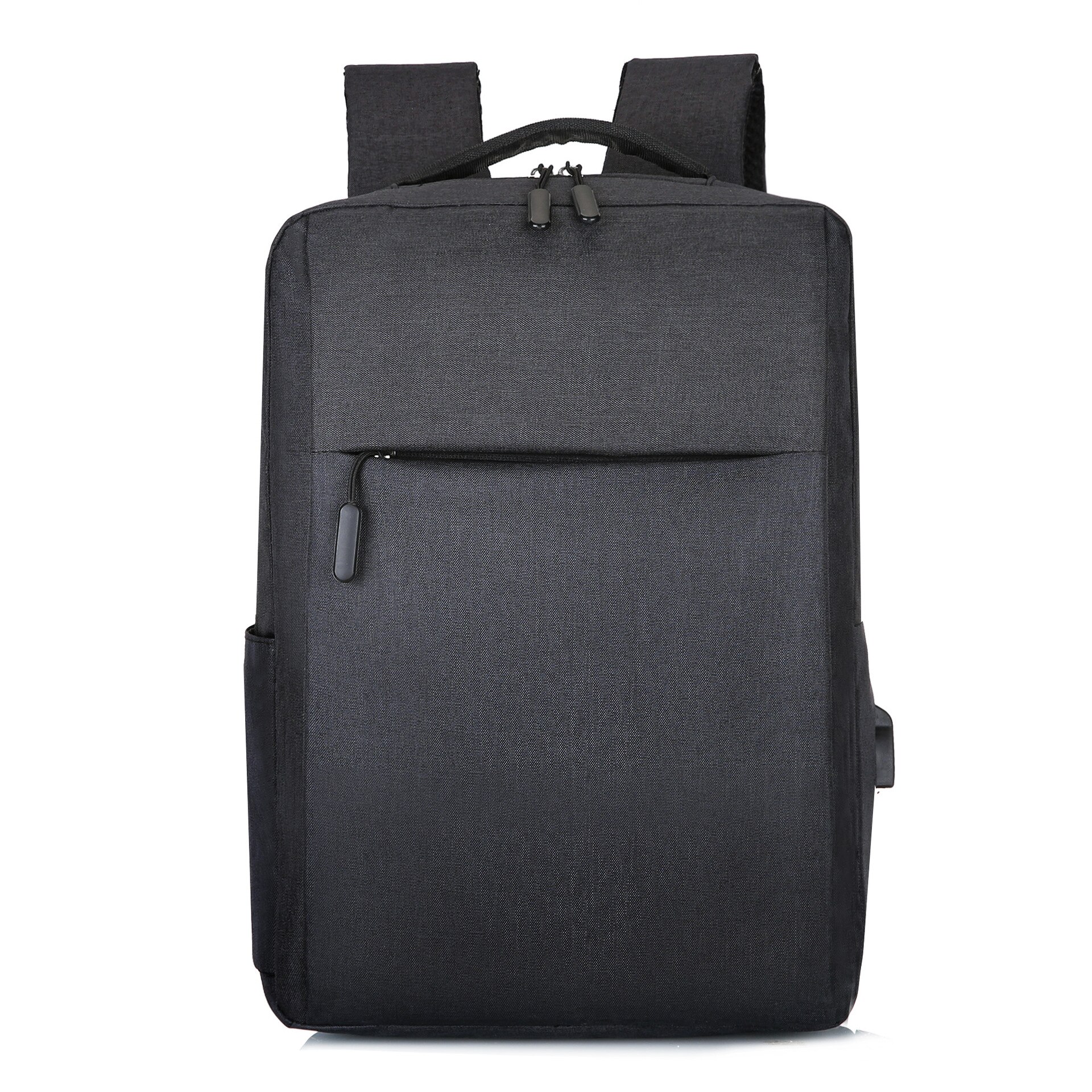 Custom Millet Backpack Usb Charging Leisure Business Computer Bag Student Bag: Black