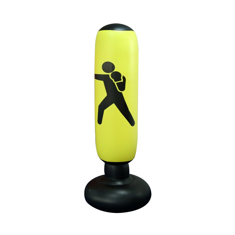 1.6 metri Per Bambini Verticale Colonna Boxe Guantoni Da Boxe Tumbler Gonfiabile Sacchi di Sabbia Giocattoli di Sfiato Giocattolo Colpo Colonna Giocattoli di Decompressione: YELLOW