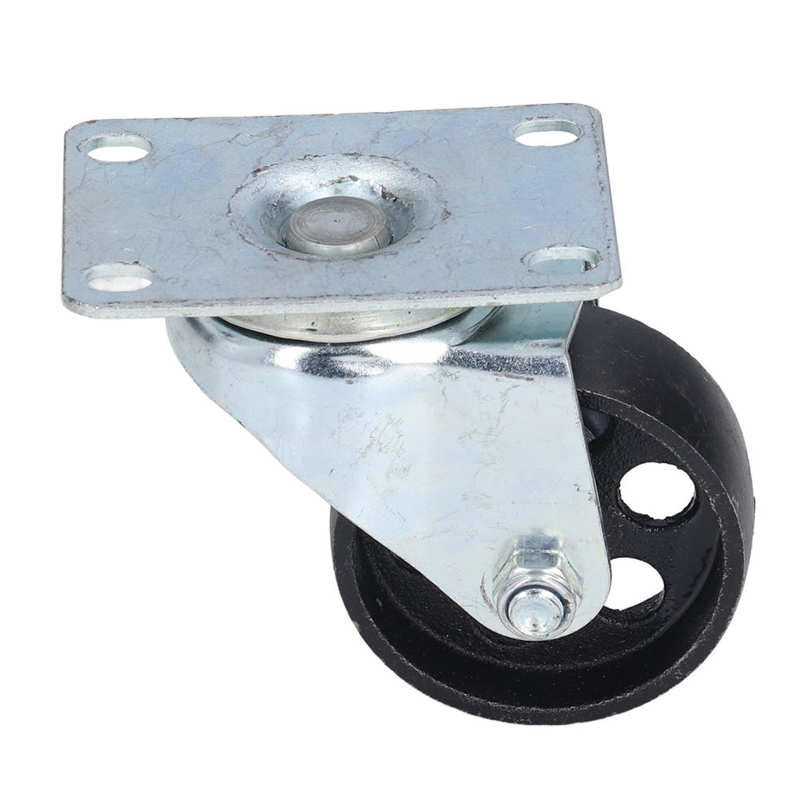 Roulette pivotante de 3 pouces, plaque rotative en fonte, double roulement, remplacement de roue universel pour chariot, outils à main