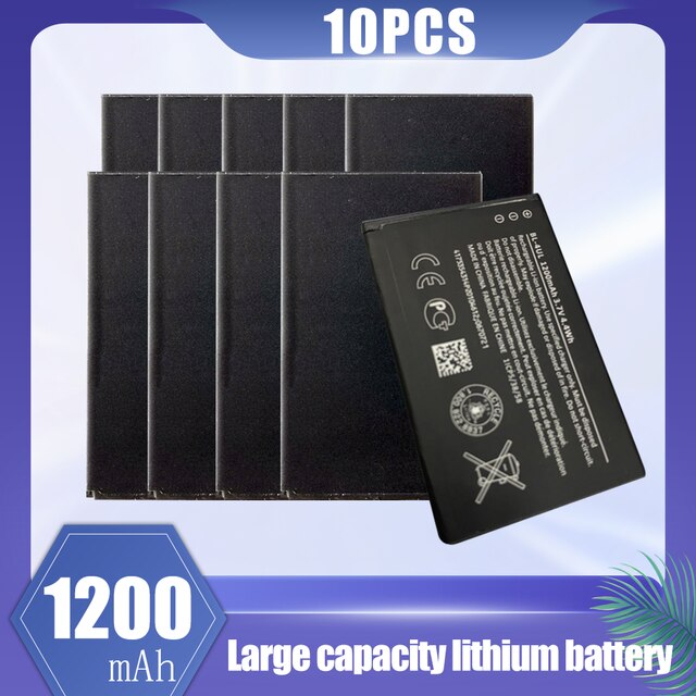 Bl -4ul bl4ul bl 4ul 1200 mah erstatnings lithium mobiltelefon batteri til nokia 225 230 330 220 rm-1172 rm-1011 rm-1012 rm-1126: 10 stk