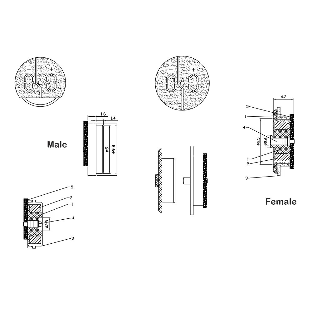 1-10sets 9mm High Current Suction Spring PCB Male Female With Solder Plate Probe DC Power charging Magnetic pogo pin connector