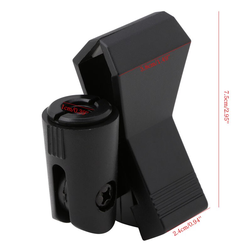 Flexibele Microfoon Mic Stand Accessoire Plastic Klem Clip Houder Zwart R9JA