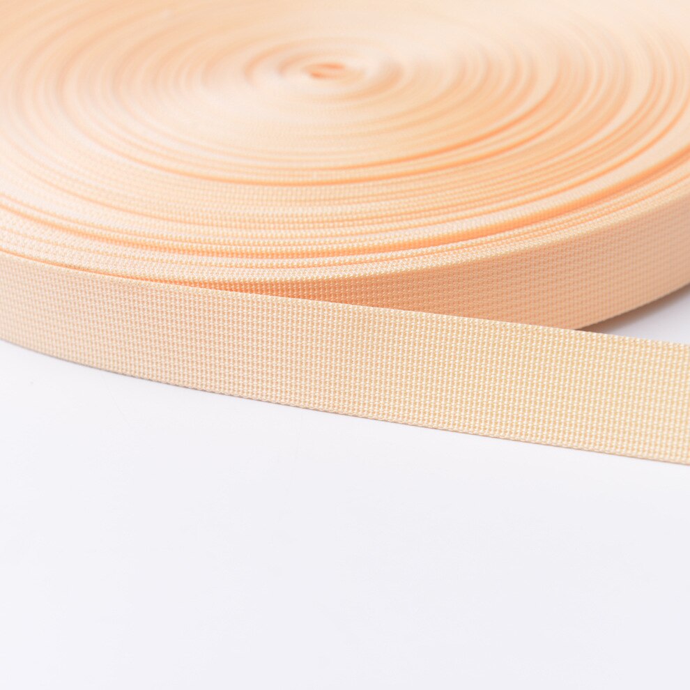 5 Meter 25Mm Dikker Polyeste Lint Heuptas Singels Nylon Knapzak Strapping Naaien Tas Riem Accessoires: Beige