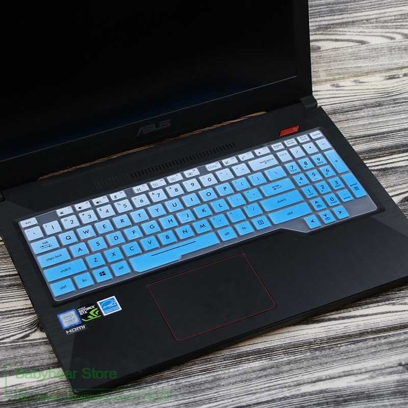 Asus tuf gaming  fx504 fx504ge fx504gd fx504gm fx504g fx503 fx503vd 15 tuuman 15.6 tuuman silikoninen kannettavan tietokoneen näppäimistön suojakuori: Haalistunut
