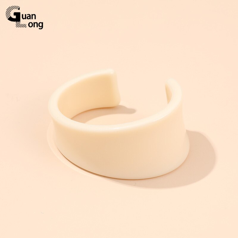 Guanlong acrílico aberto bangles feminino indiano jóias festa bangle com designer encantos círculo pulseiras pulseira atacado elegante