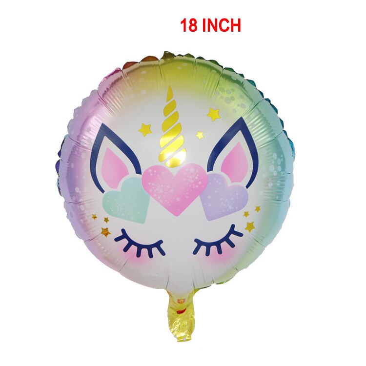 Ballon licorne gonflable 32 pouces, mignon, en aluminium, pour fête d'anniversaire, de mariage, jouet pour enfant: 1
