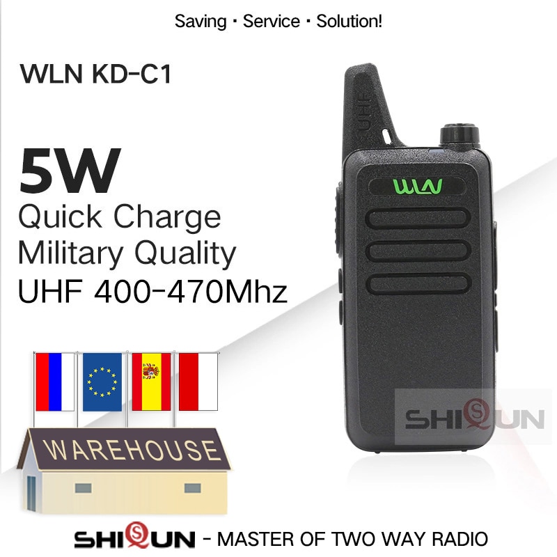 1 Pc Wln KD-C1 Mini Walkie Talkie Uhf Twee Manier ... – Grandado