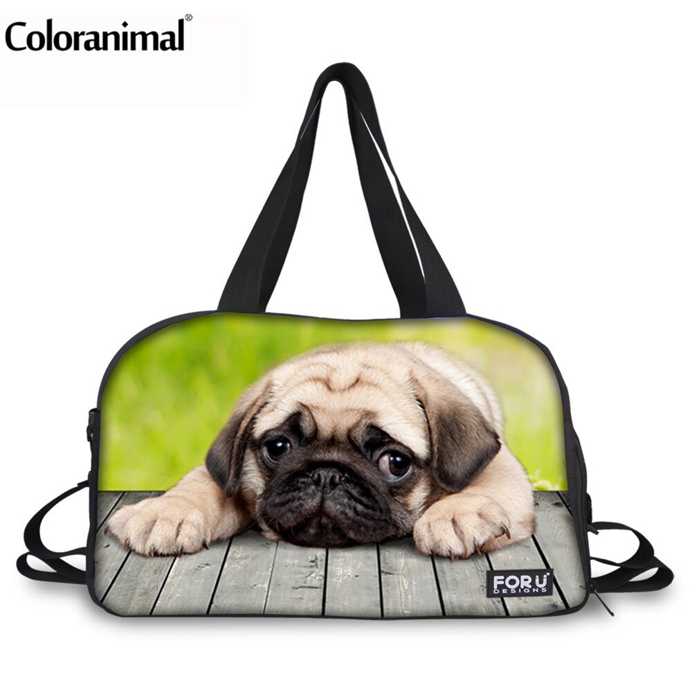 Coloranimal Semplice Travle Borsa sacchetto di Mano Delle Donne Simpatico Gatto e Cane di Stampa per Le Donne Big Duffle Bag Multifunzione Borsa Week-End: CA4964T