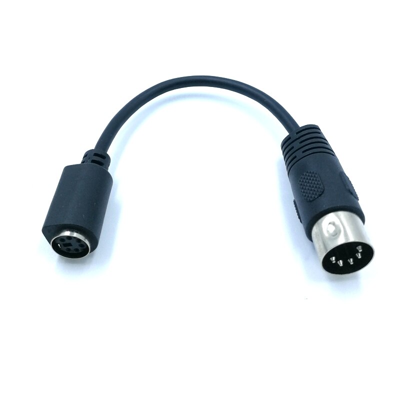 PS2 MD 6-pin Female to DIN 5-pin Male Cable 0.15m PS2 Keyboard and Mouse Transmission Cable 15cm