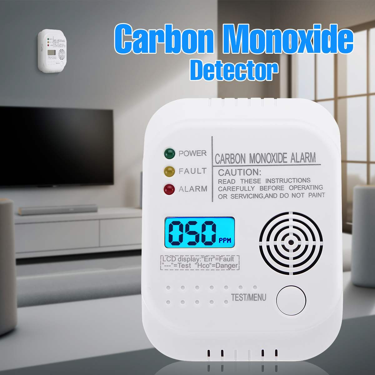 Co Gas Sensor Alarm Detectoren Lcd Digitale Koolmonoxide Alarm Detector Independent Home Security Sensor Waarschuwing Tool