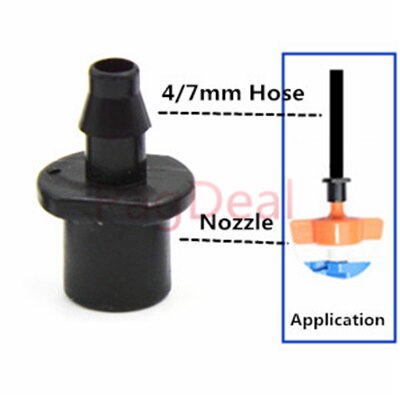 47 mm slangestik fittings drypvanding modhager til 1/4 " 4/7mm haveplæne vandslange ventil kobling tilbehør: Grå