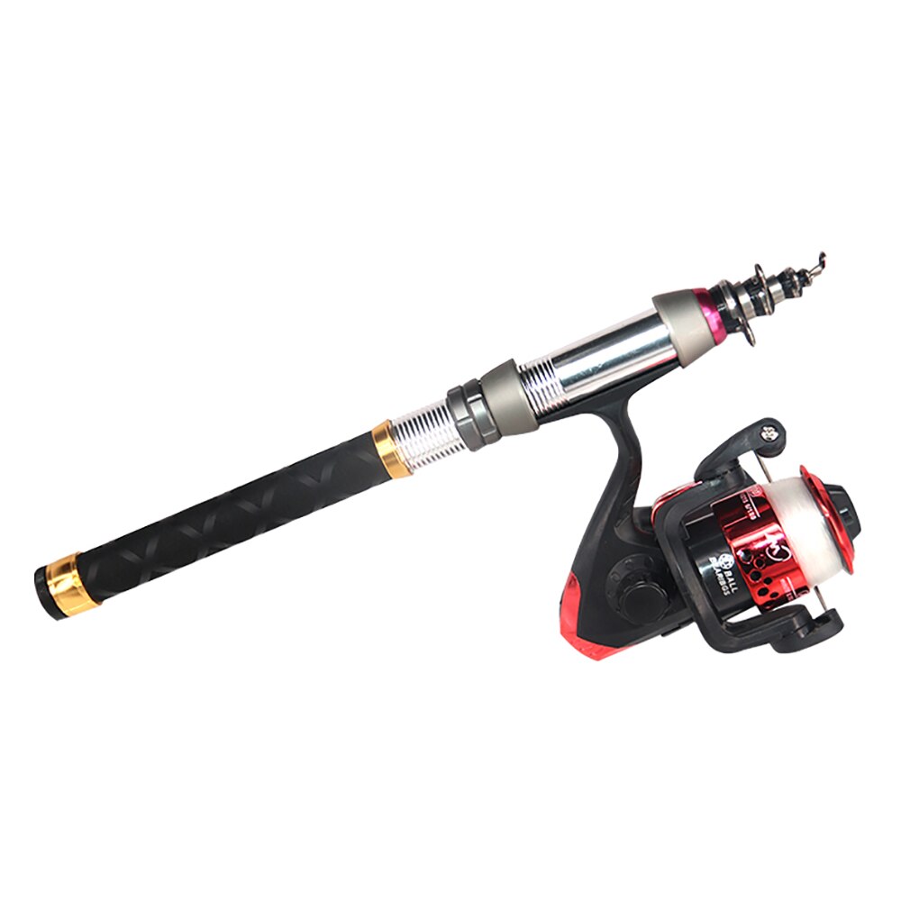 1.3M 2.1M 2.4M Hengel Reel Lijn Combo Draagbare Mini Telescopische Hengel Hengel Lokken Haken Bell vlotter Lood Gewicht Set