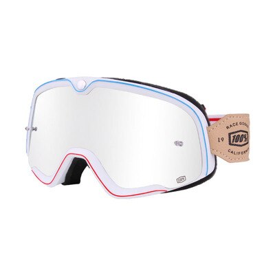 Stijl Lederen Bril Vintage Motorfiets 100% Bril Vintage Motorcycle Goggles Retro Jet Helm Bril: 100 05