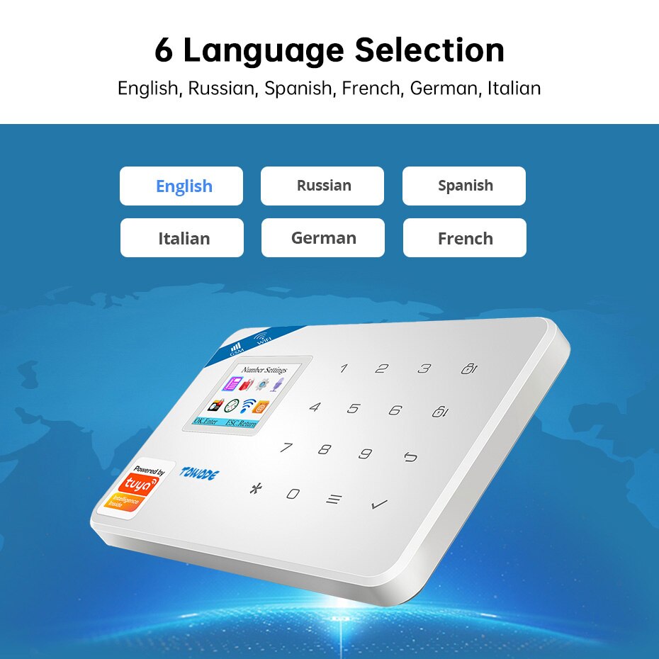 KERUI W18 GSM WIFI DIY Alarm System Wireless Home Security Motion Sensor Buglar Alarm Kit Russian French Spanish English Option