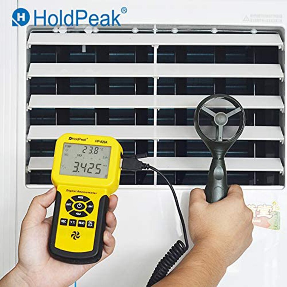 Capteur de vitesse du vent, 0.3 ~ 30 m/s, anémomètre numérique portatif, Instrument pour mesurer le Volume de l'air, HP-826A
