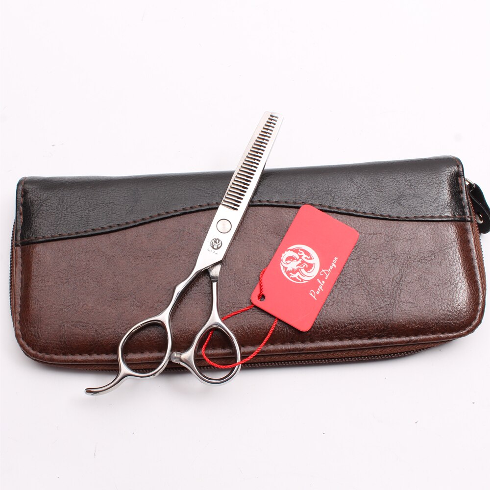 Left Hand 5.5" Purple Dragon Barber Shop Silver Cutting Scissors Thinning Shears Hair Scissors Styling Tool Z8000