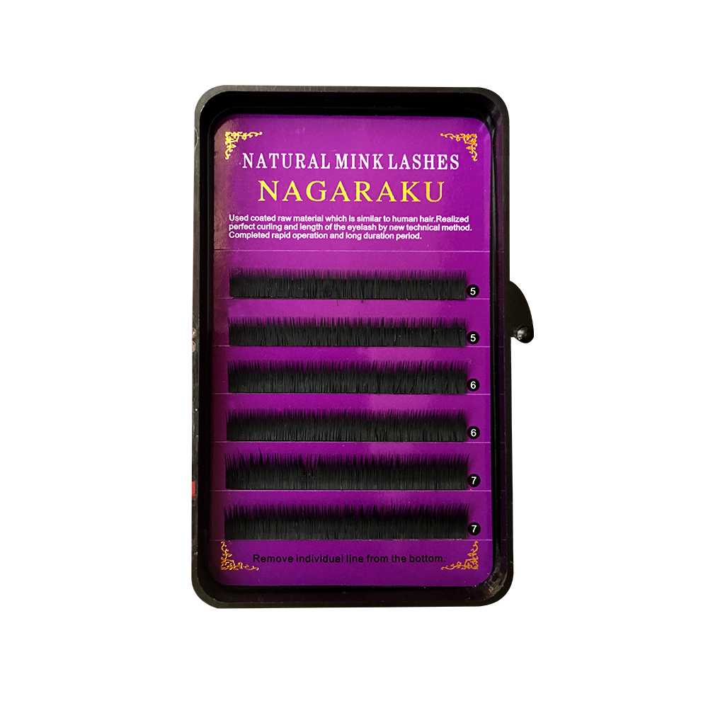 Nagaraku ögonbrynsförlängning svart 0.10 volym tjocklek j curl 5mm 6mm 7mm ögonbryn ögonfransförlängning fransar nedre fransar