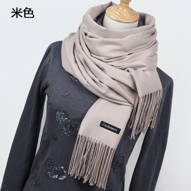 Skjerf pashmina cashmere skjerf wrap sjal vinterskjerf dameskjerf dusk langt teppe cachecol  yr001: Yr001 beige