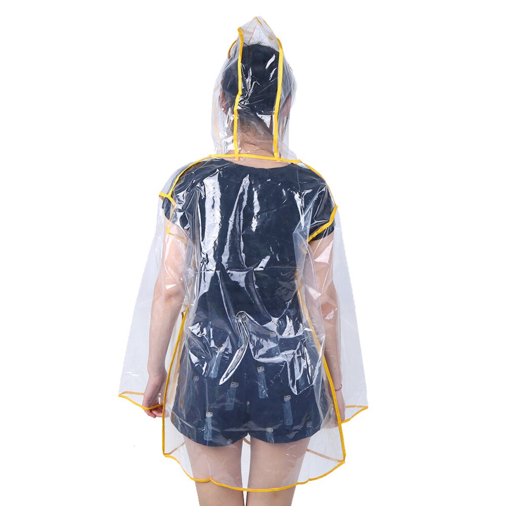 Pvc Transparante Regenjas Vinyl Waterdichte Regenjas Outdoor Reizen Track Hooded Poncho Regenjas Dames Regenjas