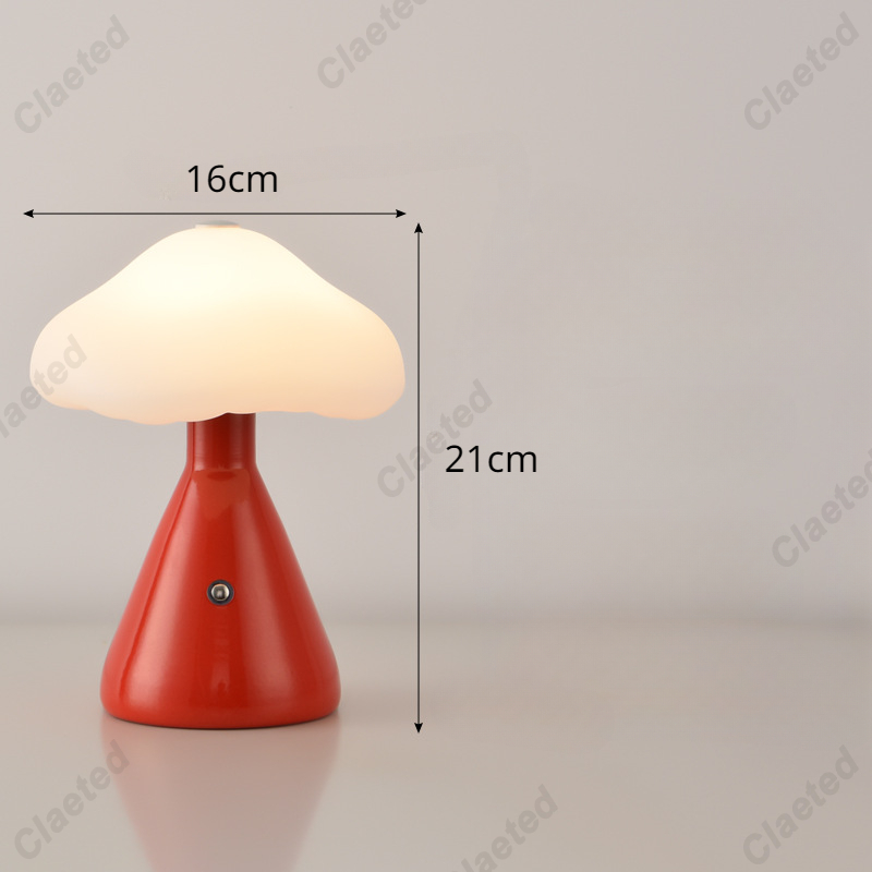LED Pilz Nachtlicht Aufladen berühren-Schalter Nachttisch Lampe Schlafzimmer Kinderzimmer Schlaf Nacht lampe Raum dekoration: verrotten