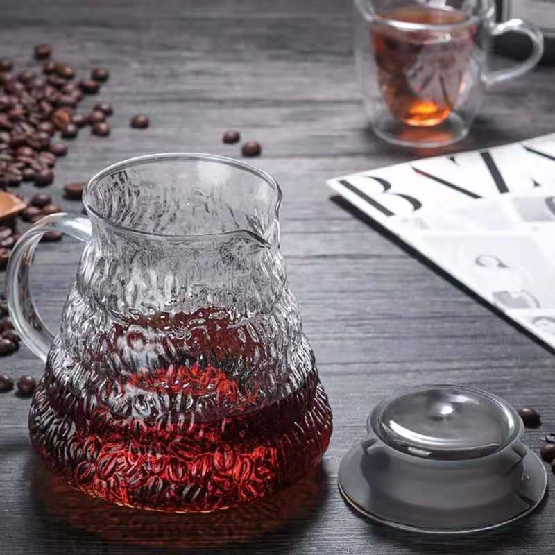 500ml Coffee Bean Heat-resistant Glass Hand-made Coffee Maker V60 Style Reusable Coffee Maker Heat-resistant Teapot Coffee Maker