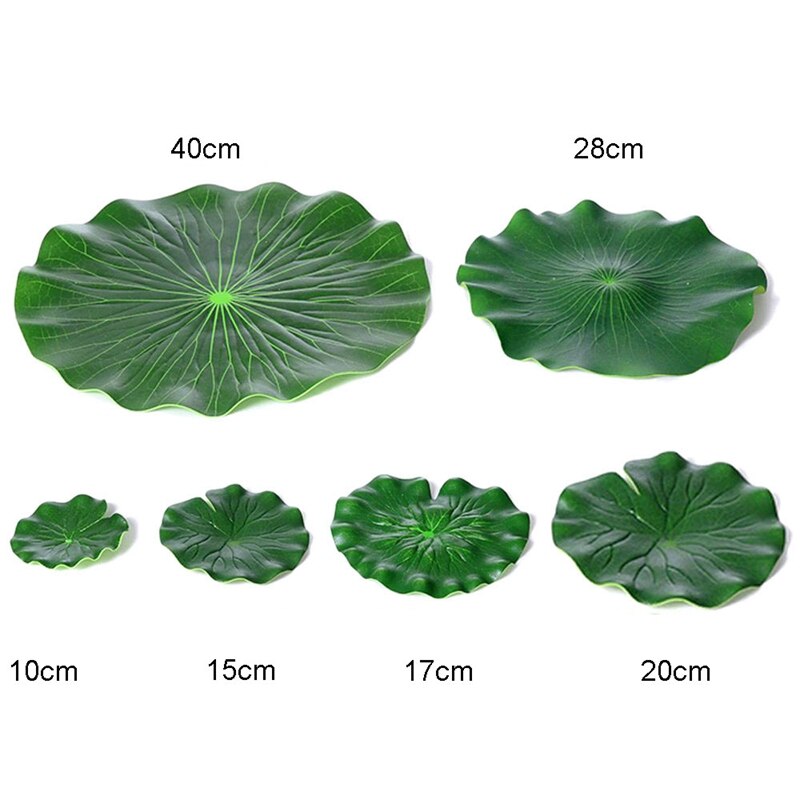 Artificially Made Simulation Floating Lotus Leaf Landscape Pool Decorated Aquarium Fish Pond Decorative Plants 6 Packs 40 28 20