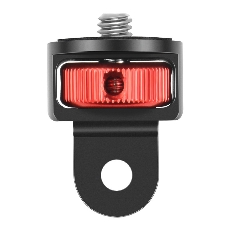 Adaptador de trípode convertidor de tornillo de 1/4 "para Gopro 13 12 11 10 9 8 Insta360 X4 X3 DJI Action 4 5Pro accesorios de montaje de monopié de cámara: Color negro
