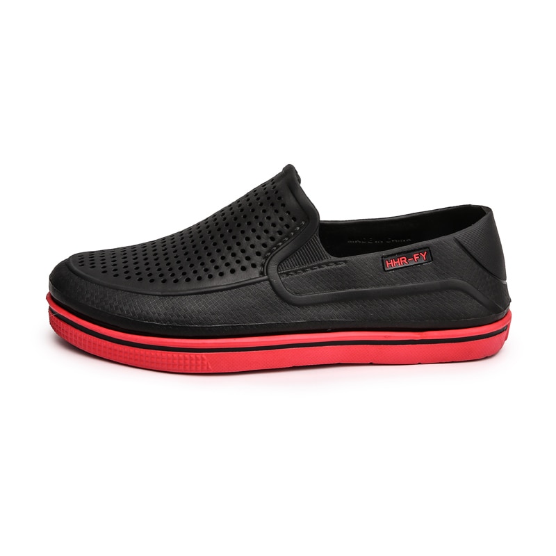 Mens eva sandal cave dubbelfärgad trädgårdsskor andas träskor lätta 3 färger: Svart / 10
