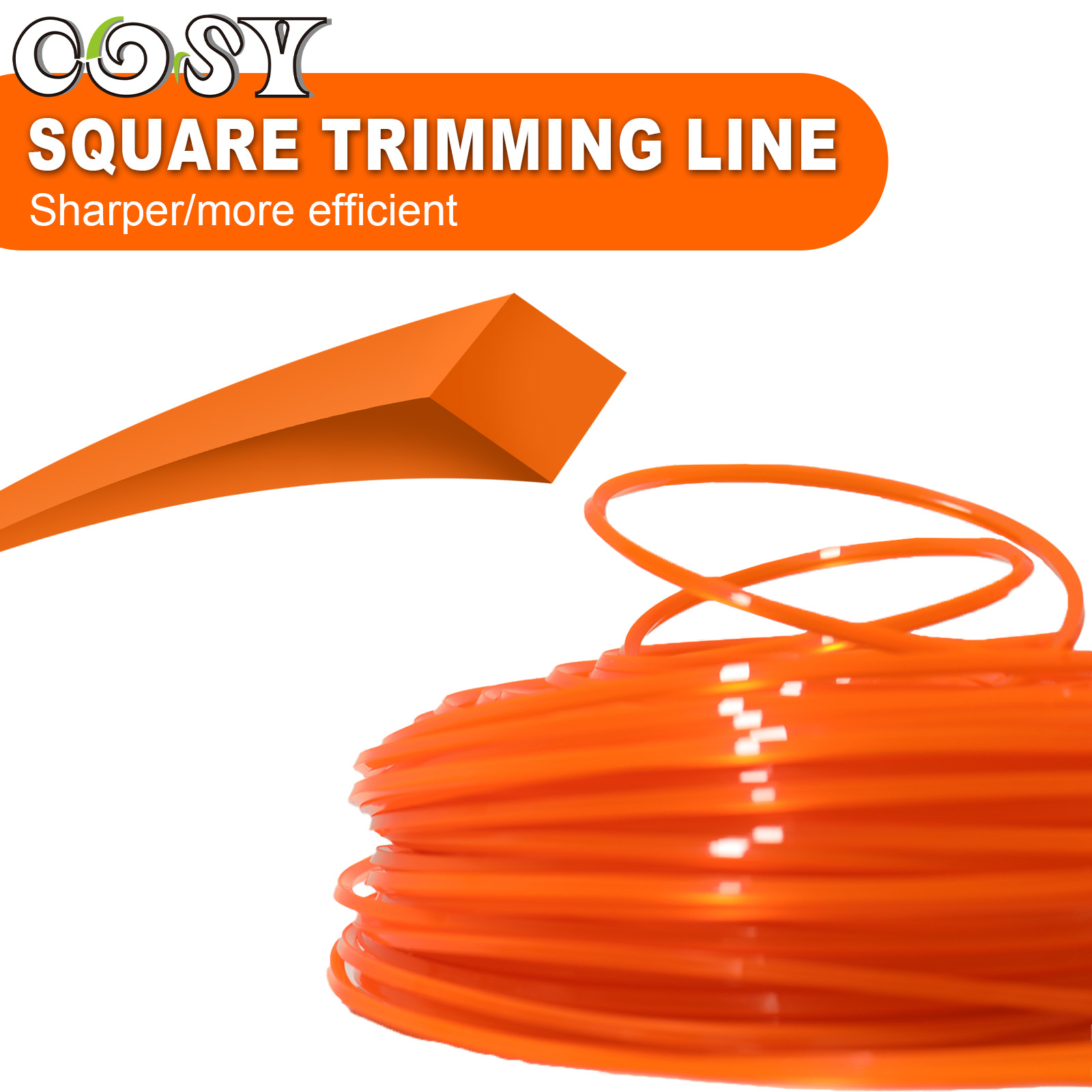 COSY 1LB * 2.0/2.4/2.7/3.0mm Trimmer lijn Vierkant Hoog rendement Nylon Bosmaaier Lijn Grasmaaier Touw Tuinen Maaier Mes Reel