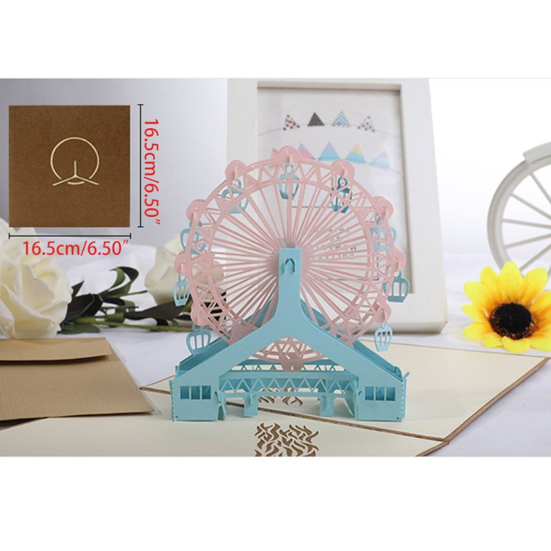 3D Greeting Card Romantic Pop-up Card for Couples Birthday Valentine Day H4GD