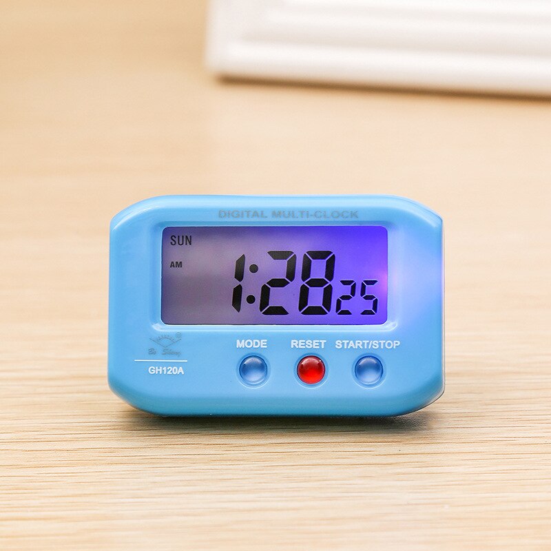 LED Mini Pocket Digital Alarm Clock Portable Clocks Timer Countdown Stopwatch Electronic Table Clock With Snooze Backlight: C