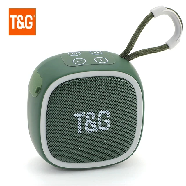 Bluetooth-høyttaler utendørs trådløs subwoofer mini bærbar liten lyd bærbar kort lyd  tg659: Sølv