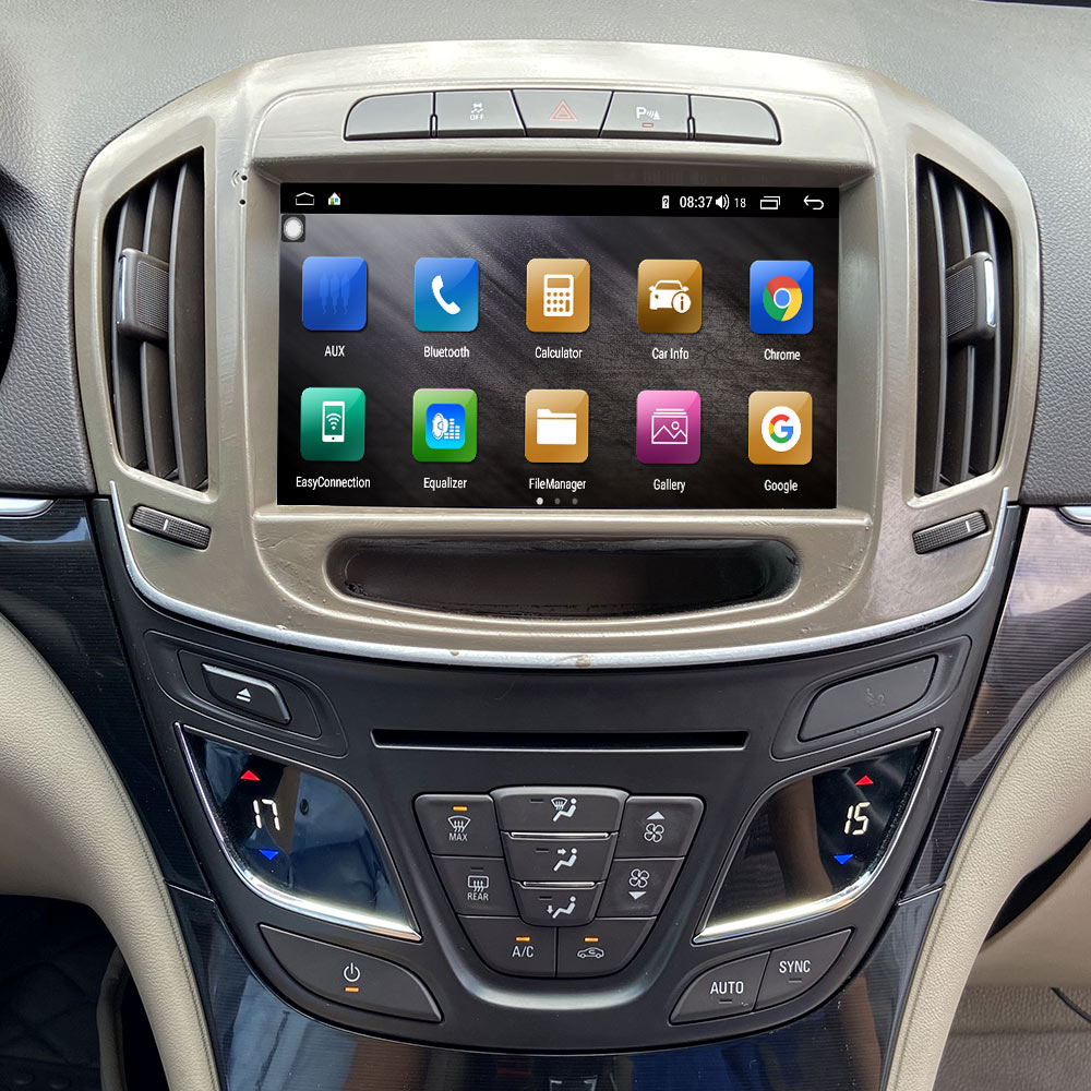 Black/Brown ABS Plastic Trim Facia Frame For Buick Regal Refit Car Android Radio Navigator DVD Mounting Dashboard