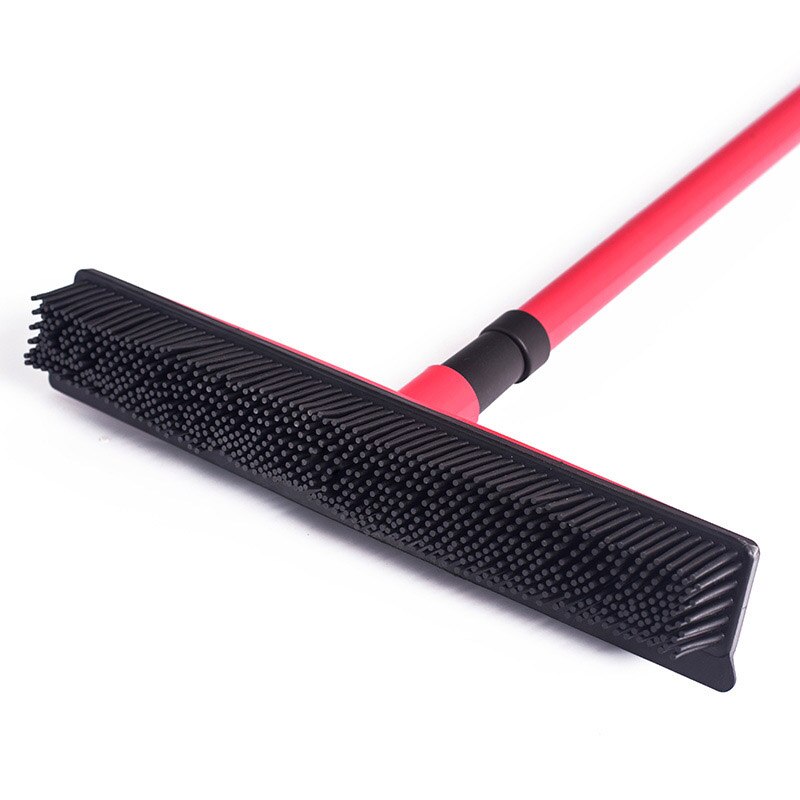 Rubber Broom Telescopic Bristles Magic Clean Sweeper Pet Hair Lint Removal Device Squeegee Scratch Bristle Long Push Broom