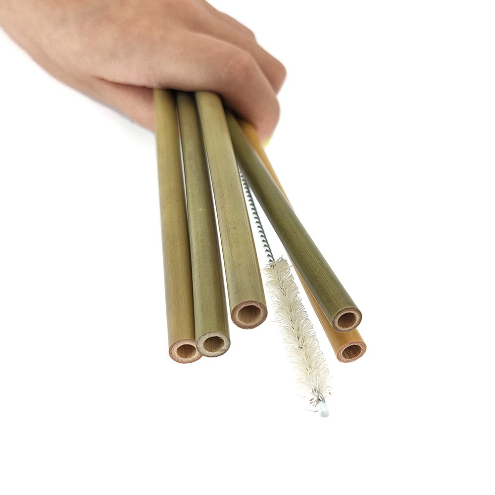 Nature Organic Bamboo Straws Reusabl Multiple Packs Eco Friendly Biodegradable Non Plastic Wood Drinking Straw