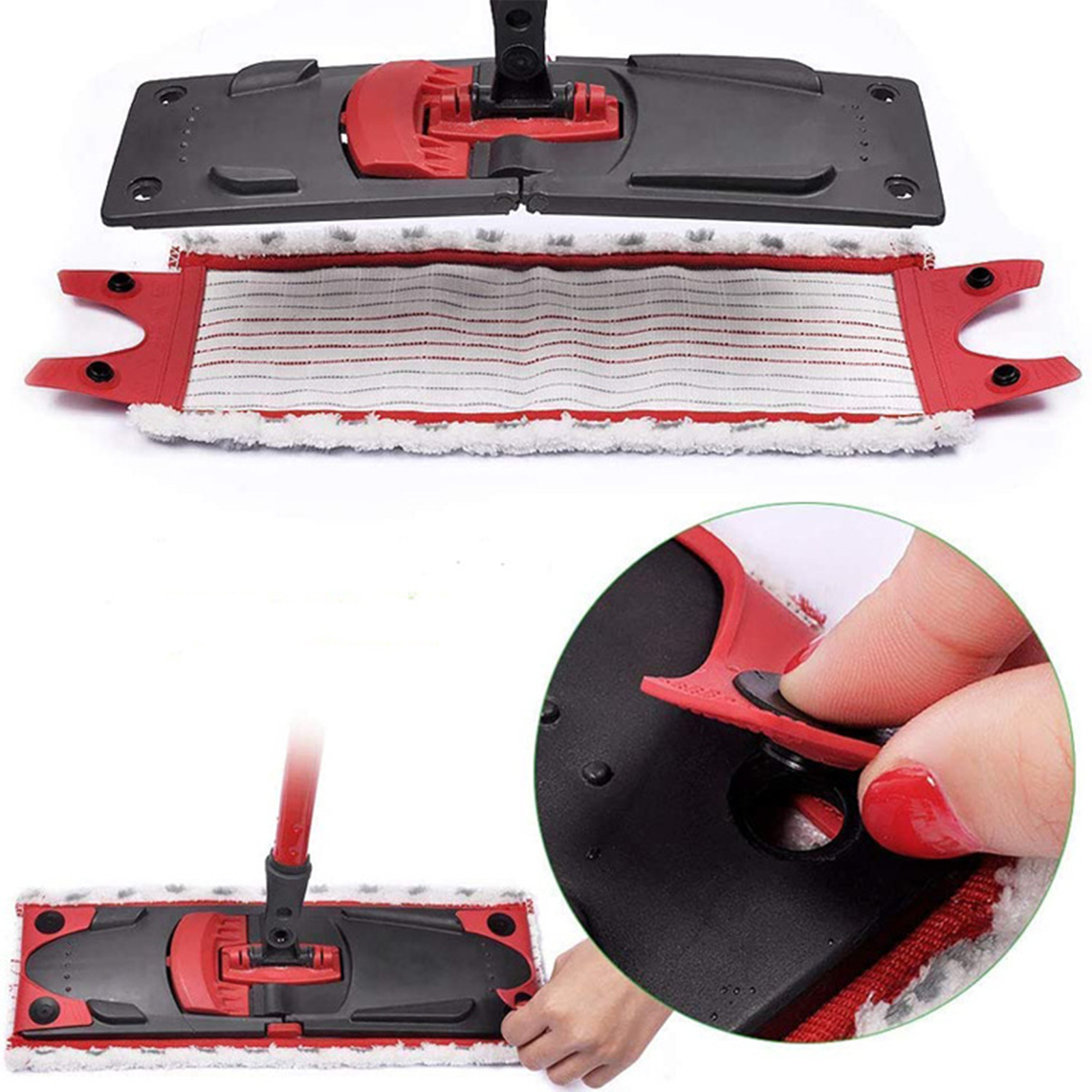 Microfiber Vloer Dweil Pads Herbruikbare Platte Spin Dweil Vervanging Voor Vileda Ultramax Sneldrogende Machine Washabl