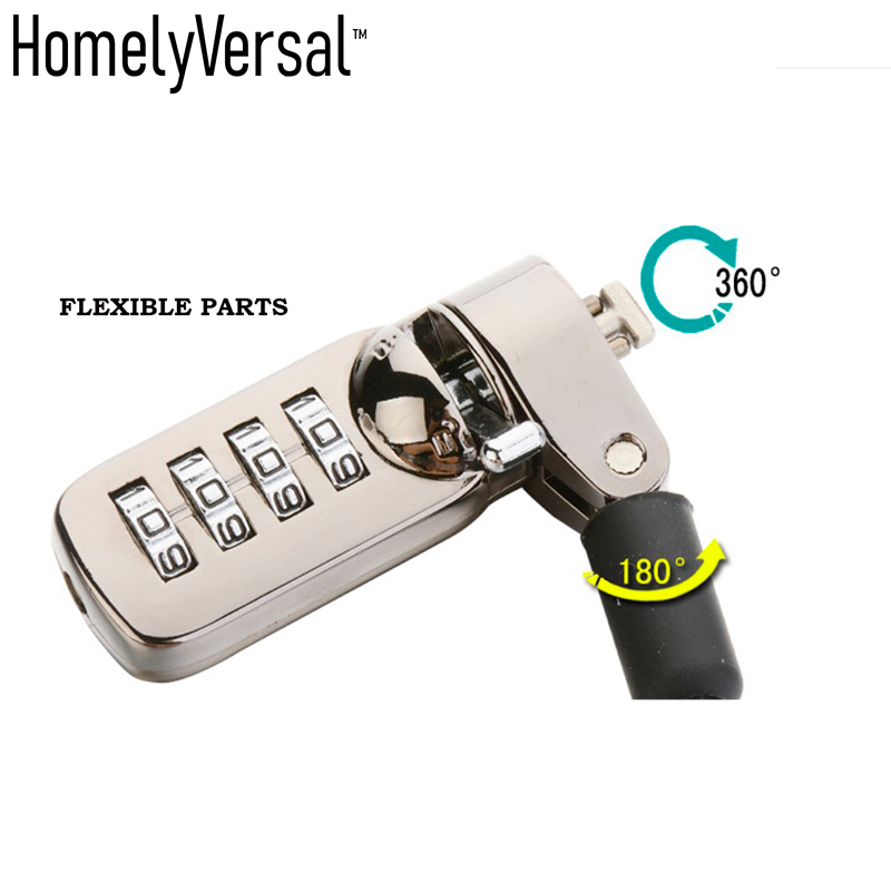 Premium Sleutel Wachtwoord Draagbare Combinatie Laptop Slot Met 1.9M Beveiliging Kabel Chain