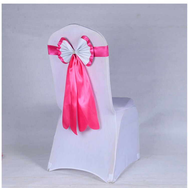 Satijn Stoel Sjerpen Stoel Sash Bow van Bruiloft Satijn Lint Doek stoel Sash Strik van Wedding Banquet Party Hotel Kerkbank Stoel Bogen