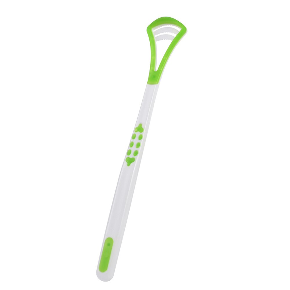 Tongue Brush Cleaner Oral Care Tongue Scraper Hygiene Mouth Tool Durable Plastic Tongue Cleaning Tool Remove Tongue Coat: green